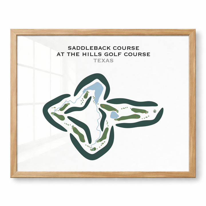 Saddleback Course at The Hills Golf Course, Texas - Printed Golf Courses