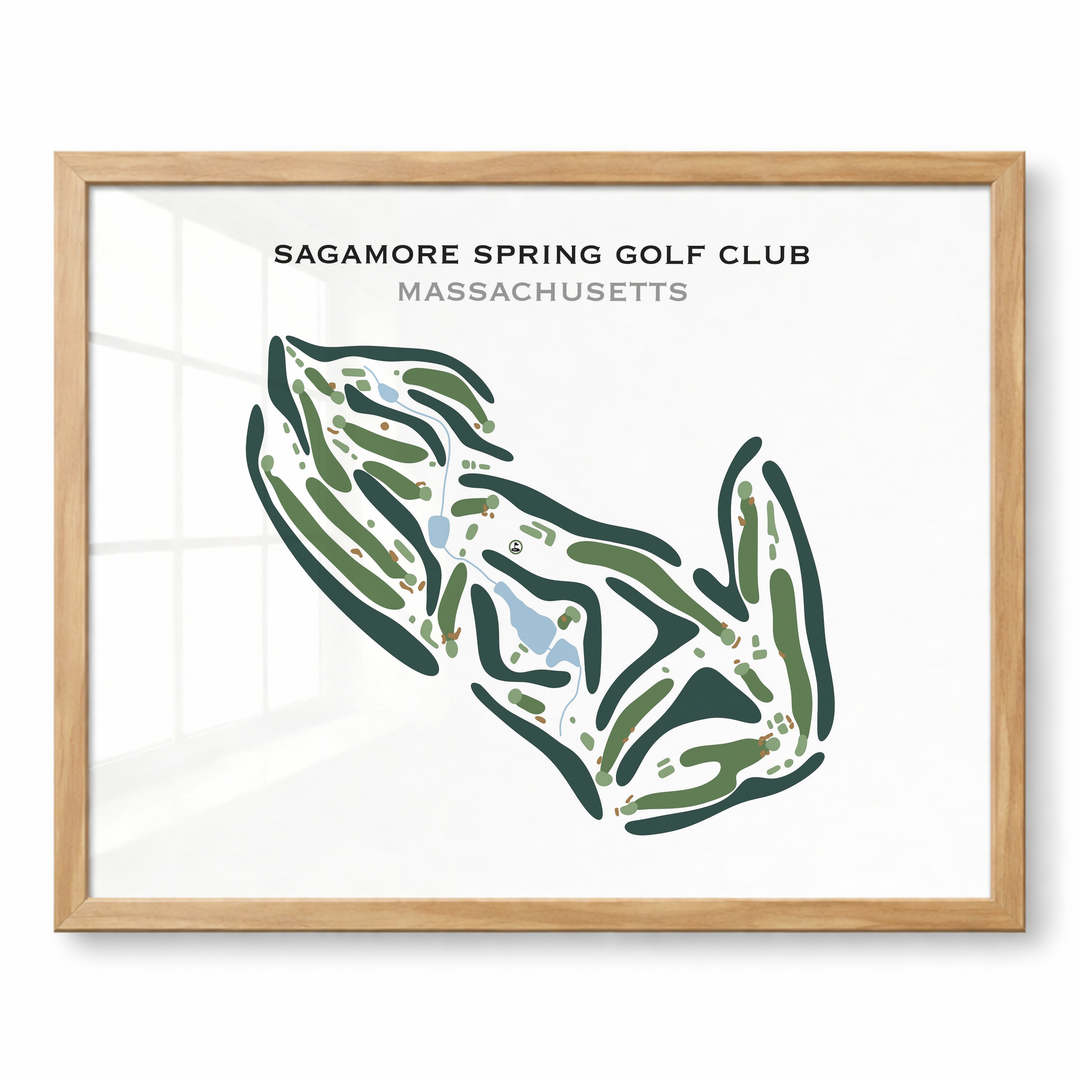 Sagamore Spring Golf Club, Massachusetts - Printed Golf Course