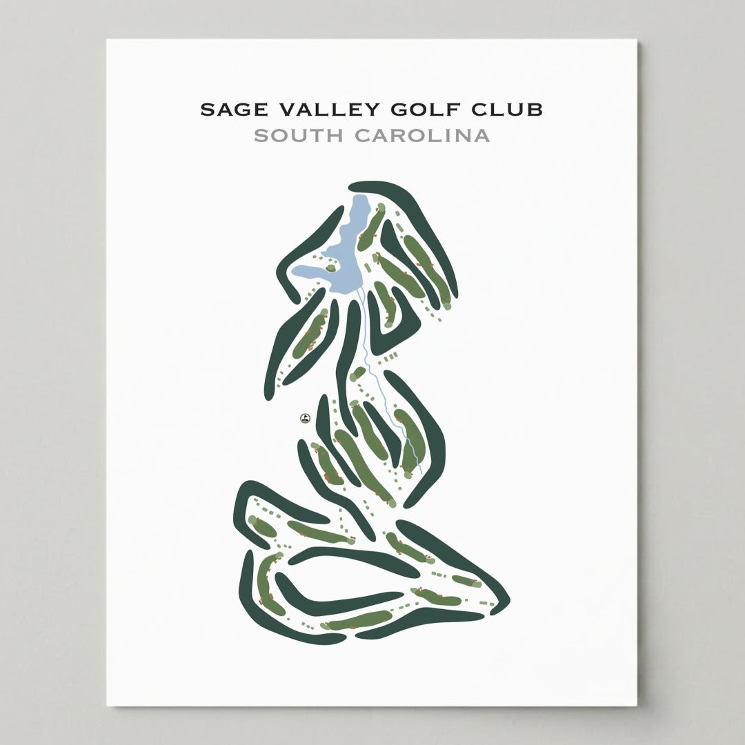 Sage Valley Golf Club, South Carolina - Printed Golf Courses