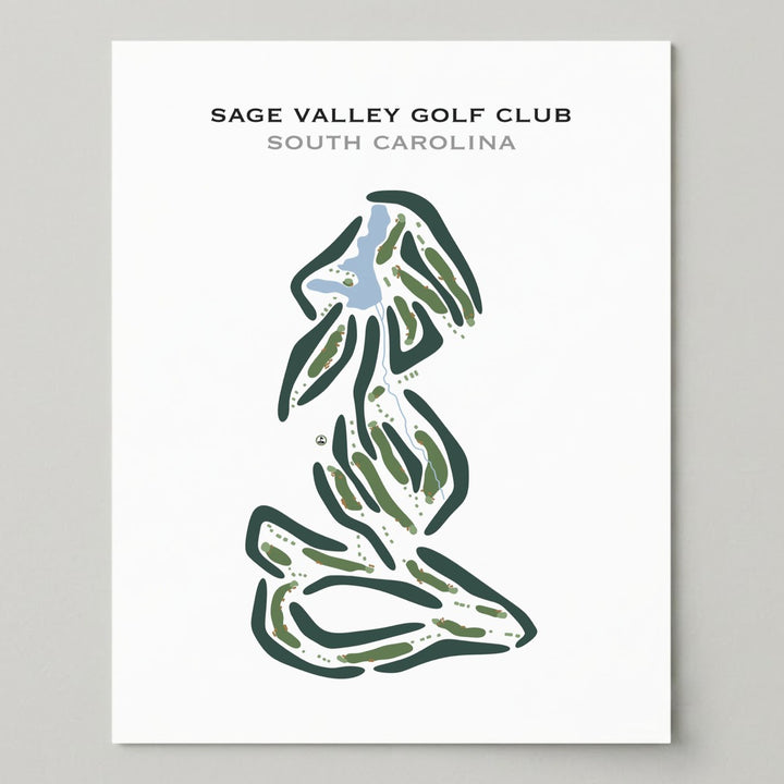 Sage Valley Golf Club, South Carolina - Printed Golf Courses