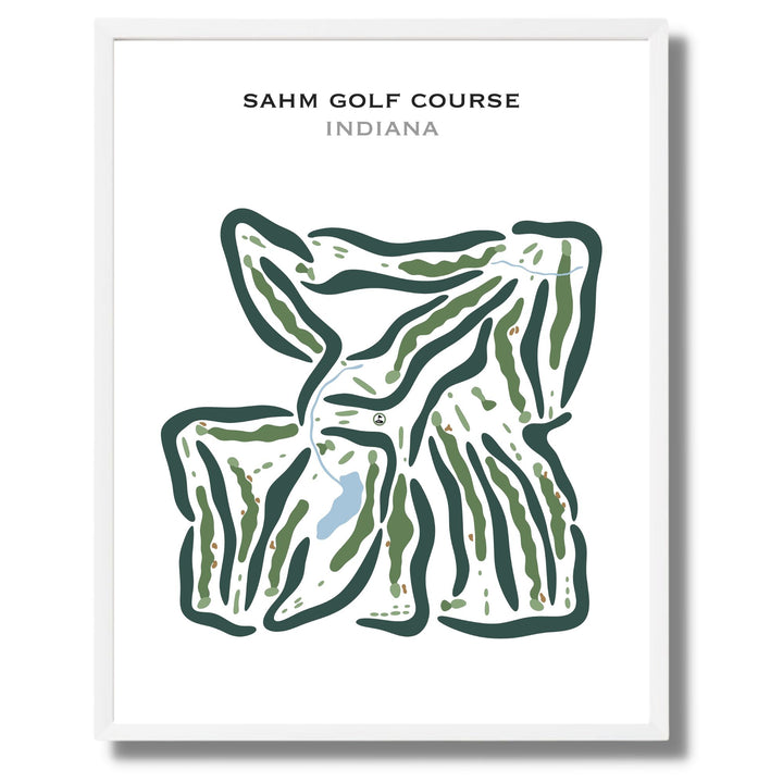 Sahm Golf Course, Indiana - Printed Golf Courses