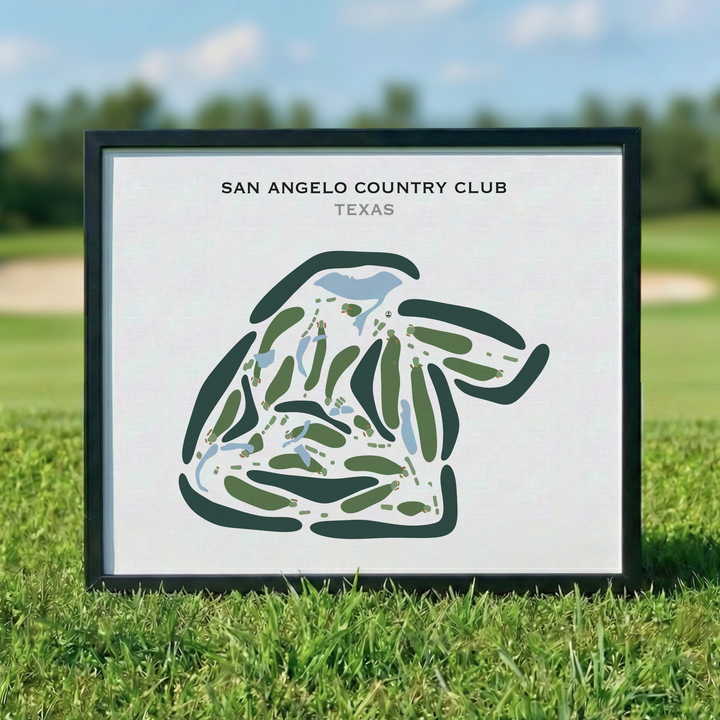 San Angelo Country Club, Texas - Printed Golf Courses