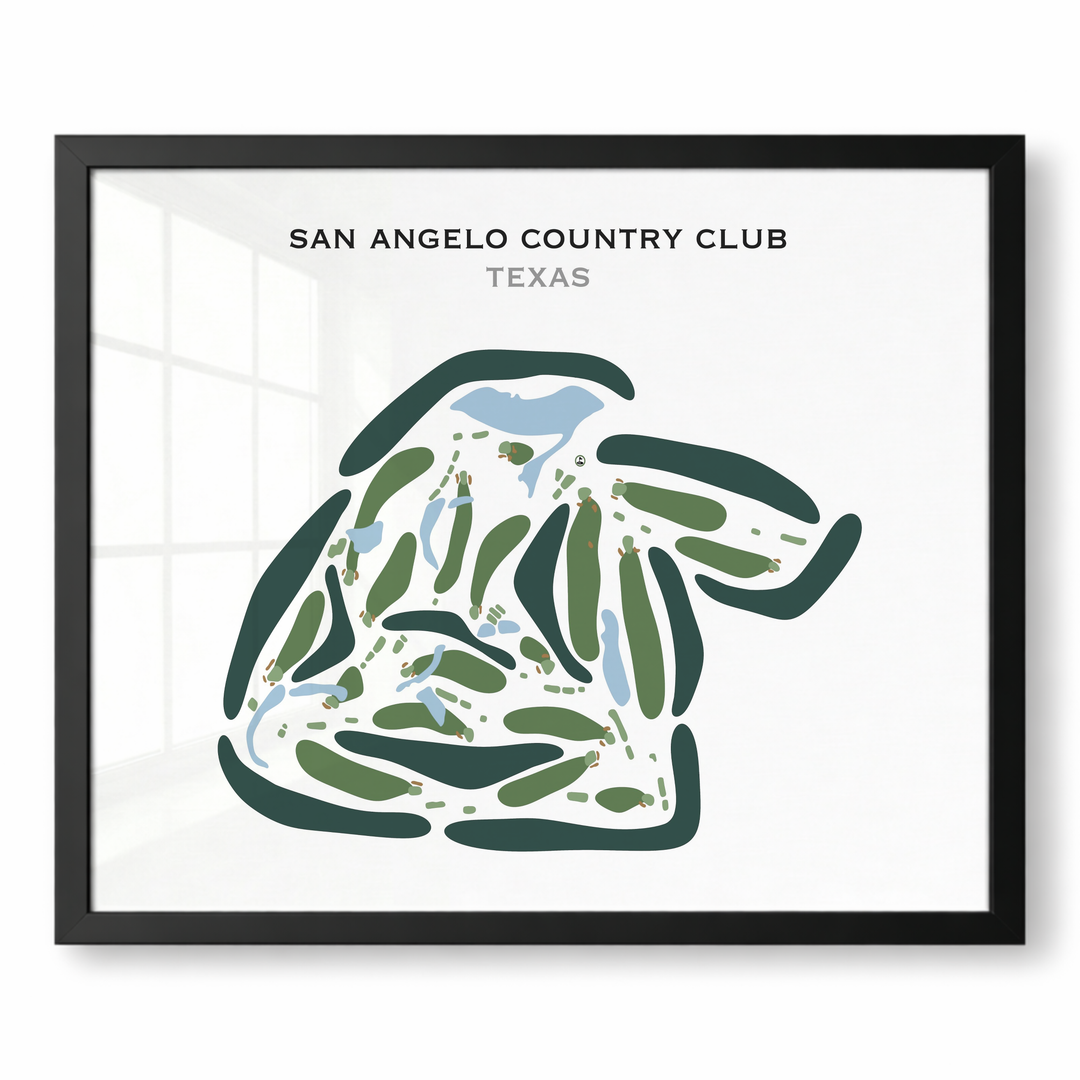 San Angelo Country Club, Texas - Printed Golf Courses