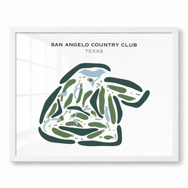 San Angelo Country Club, Texas - Printed Golf Courses