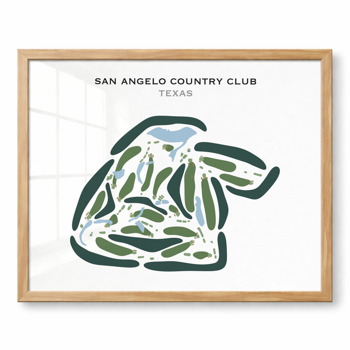San Angelo Country Club, Texas - Printed Golf Courses