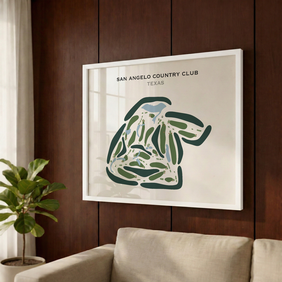 San Angelo Country Club, Texas - Printed Golf Courses