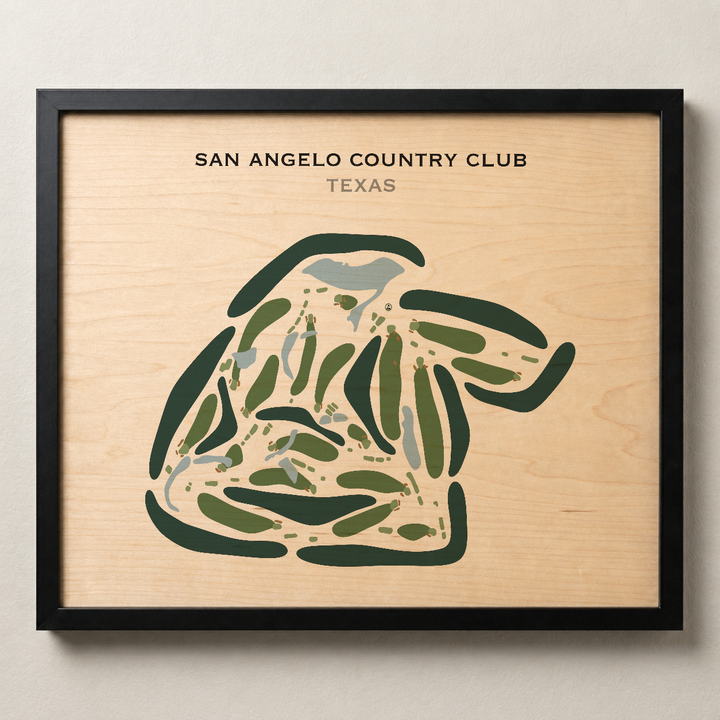 San Angelo Country Club, Texas - Printed Golf Courses