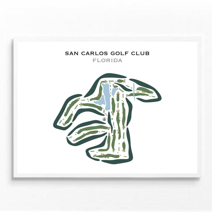 San Carlos Golf Club, Florida - Printed Golf Courses