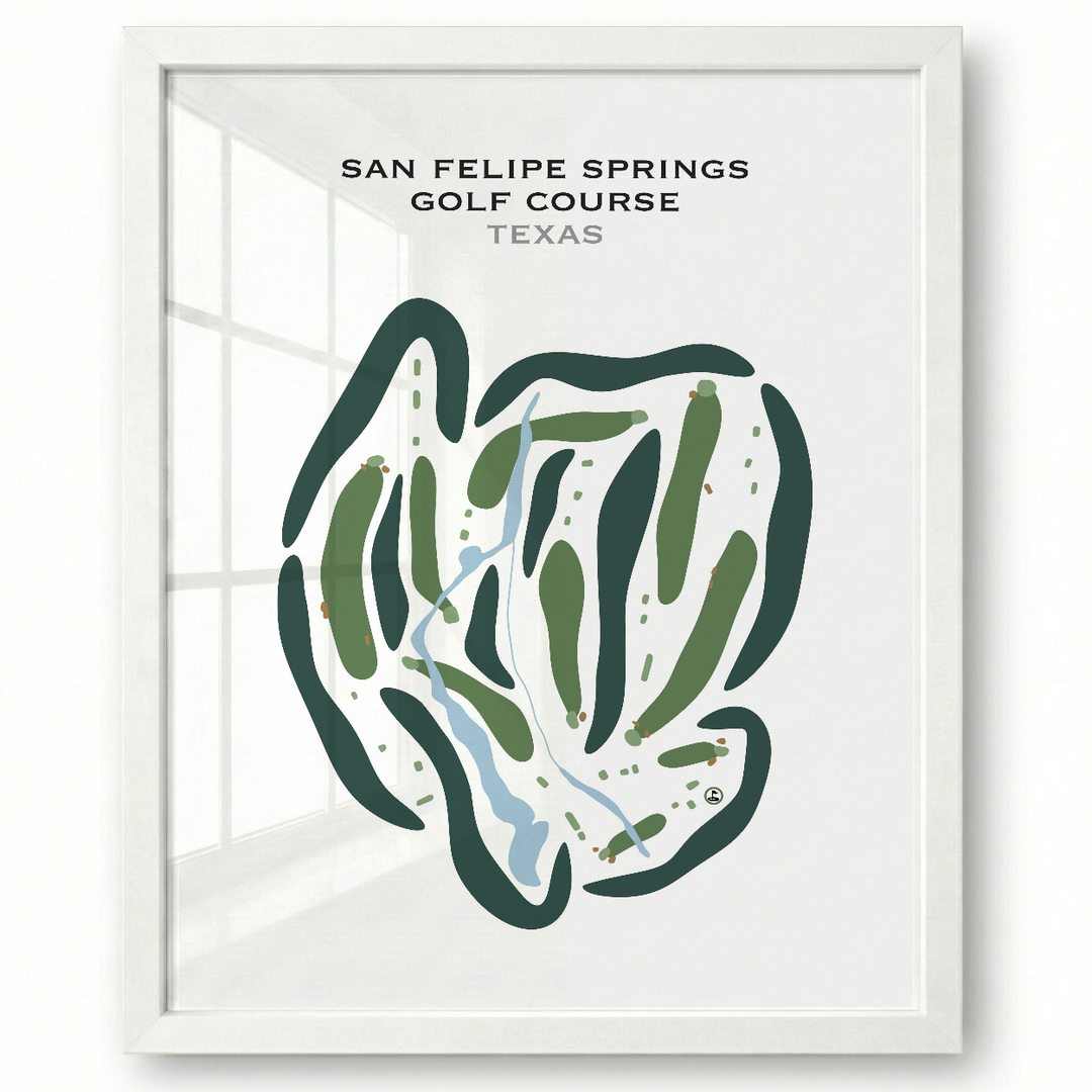 San Felipe Springs Golf Course, Texas - Printed Golf Courses