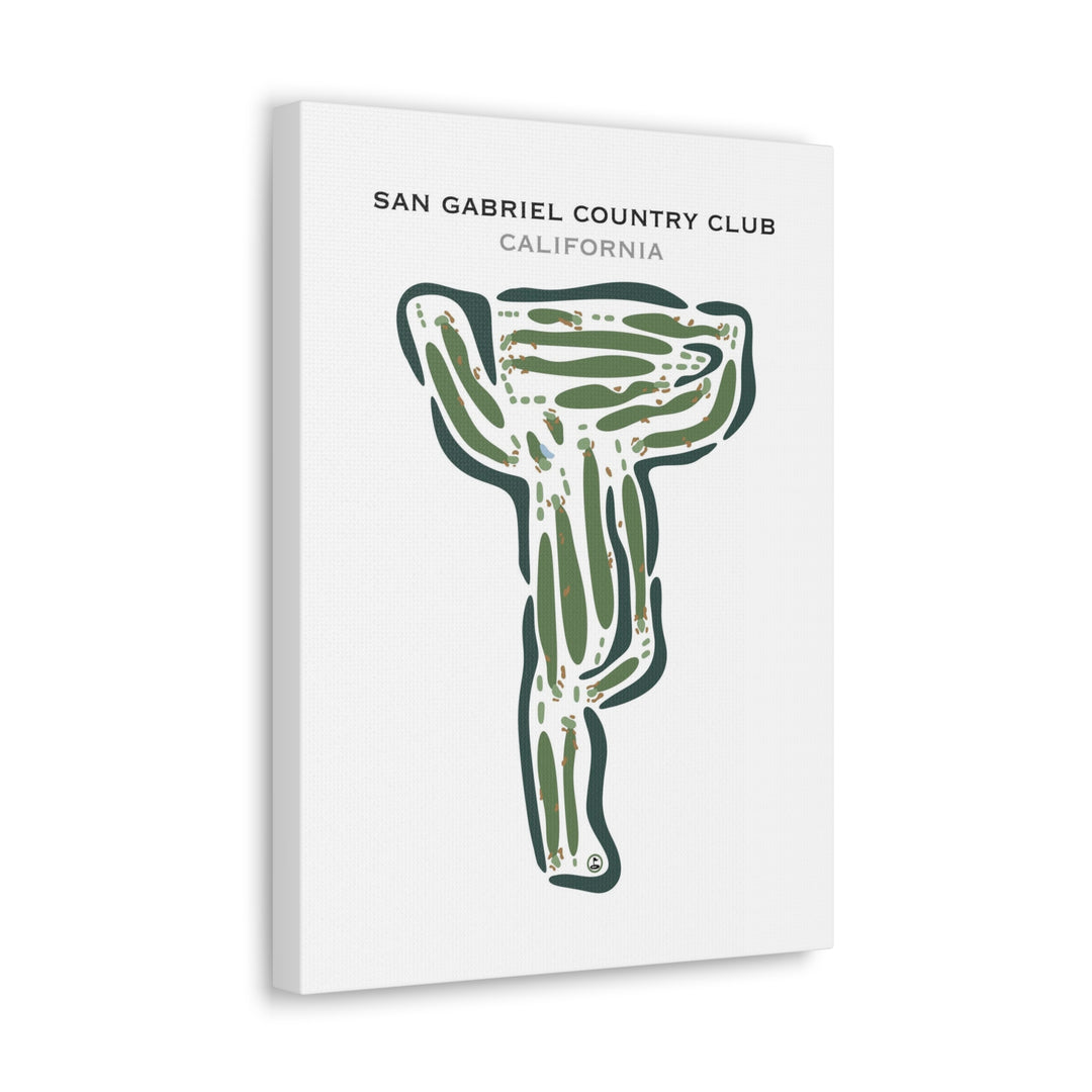 San Gabriel Country Club, California - Printed Golf Courses
