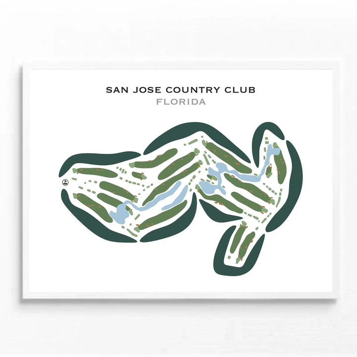 San Jose Country Club, Florida - Printed Golf Courses