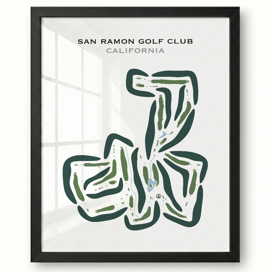 San Ramon Golf Club, California - Printed Golf Courses