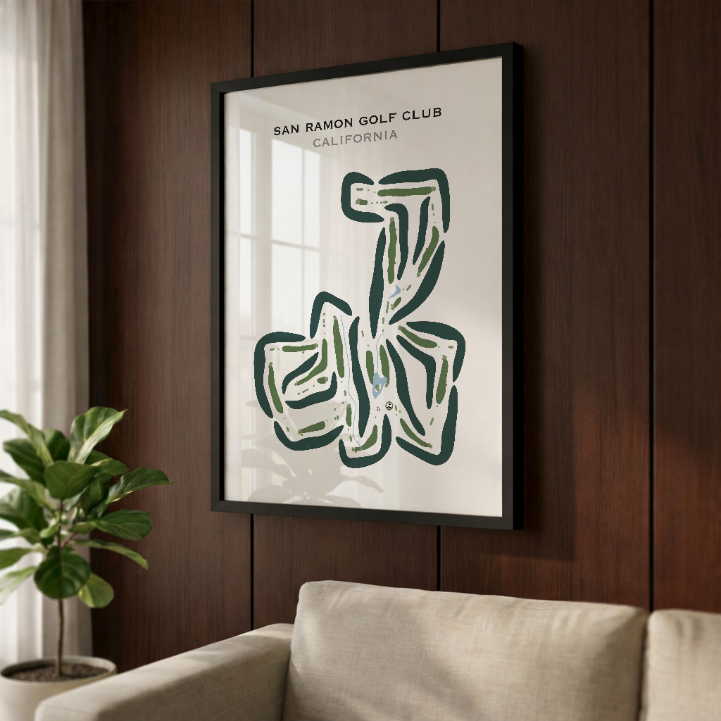 San Ramon Golf Club, California - Printed Golf Courses