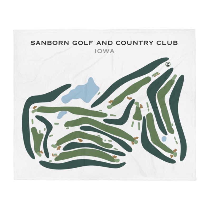 Sanborn Golf & Country Club, Iowa - Printed Golf Course