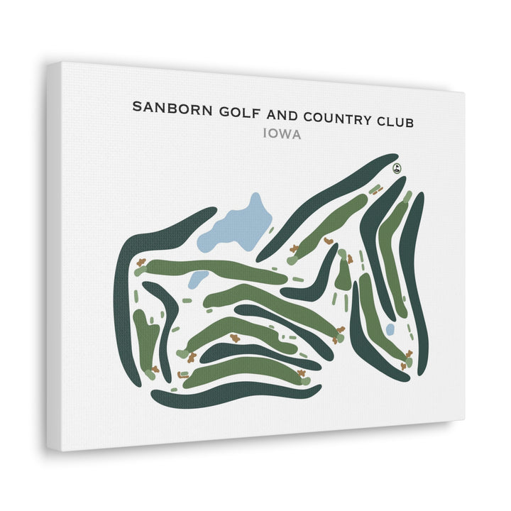 Sanborn Golf & Country Club, Iowa - Printed Golf Course