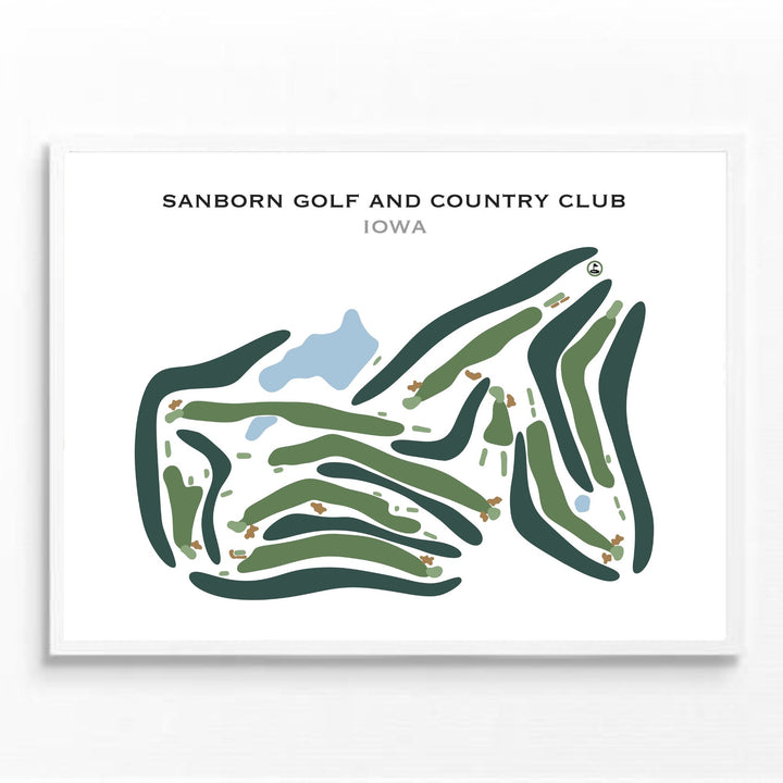 Sanborn Golf & Country Club, Iowa - Printed Golf Course