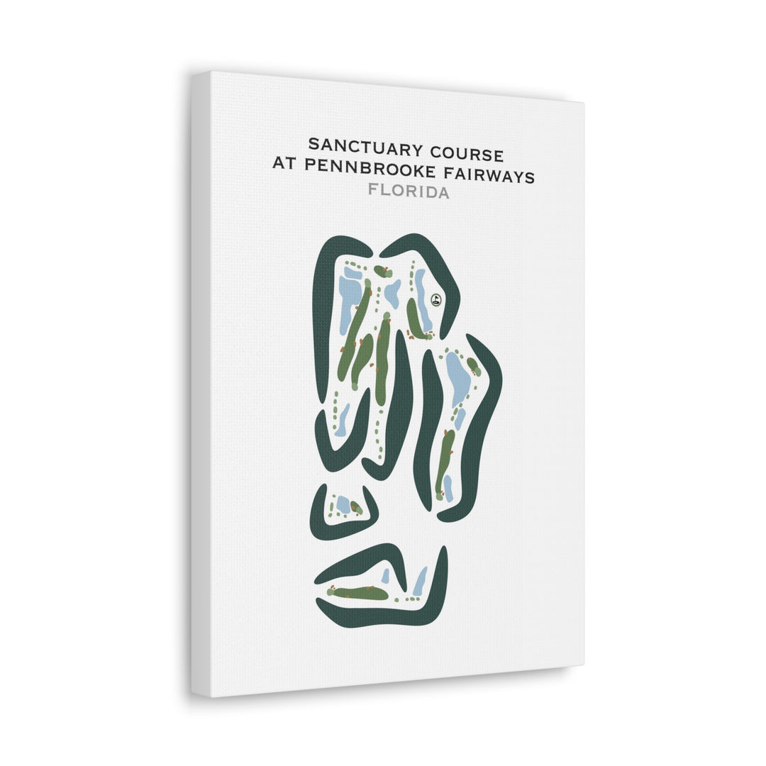 Sanctuary Course at Pennbrooke Fairways, Florida - Printed Golf Courses