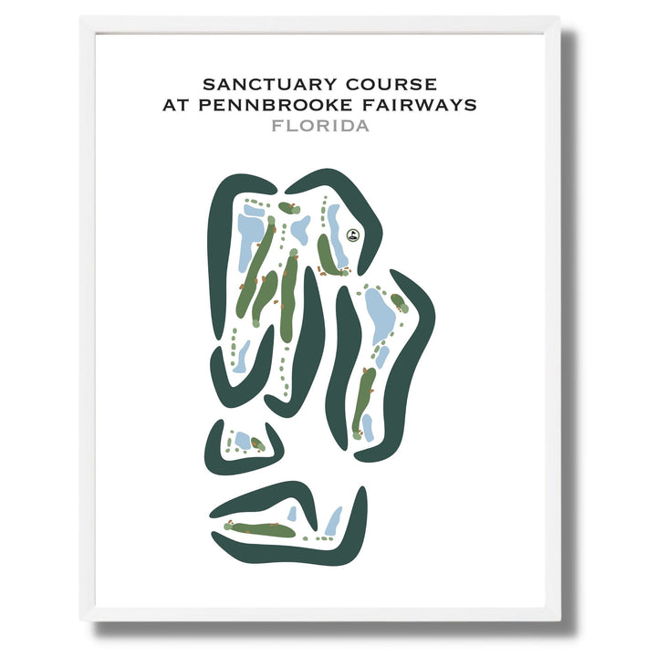 Sanctuary Course at Pennbrooke Fairways, Florida - Printed Golf Courses