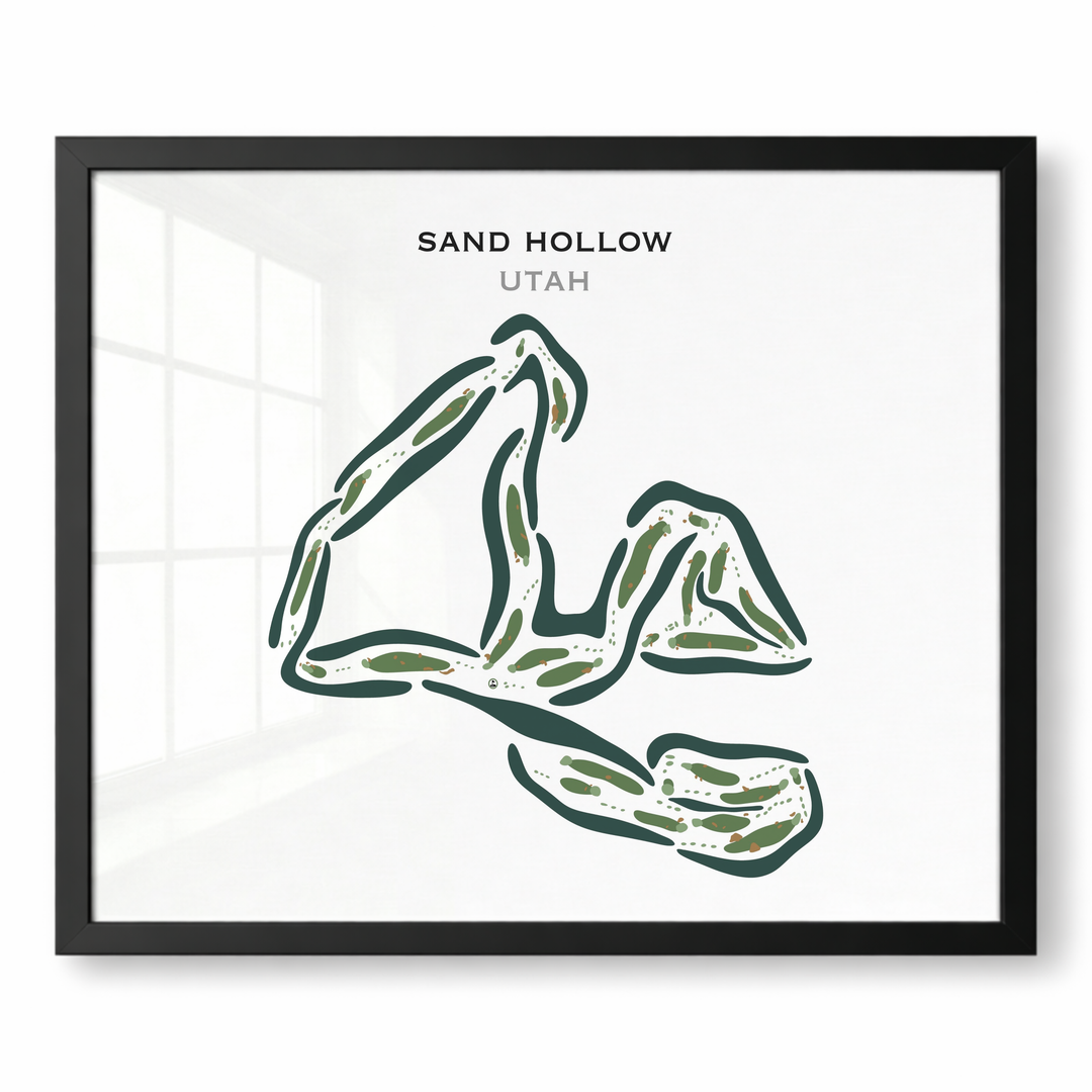 Sand Hollow Resort Golf Course, Hurricane Utah - Printed Golf Courses