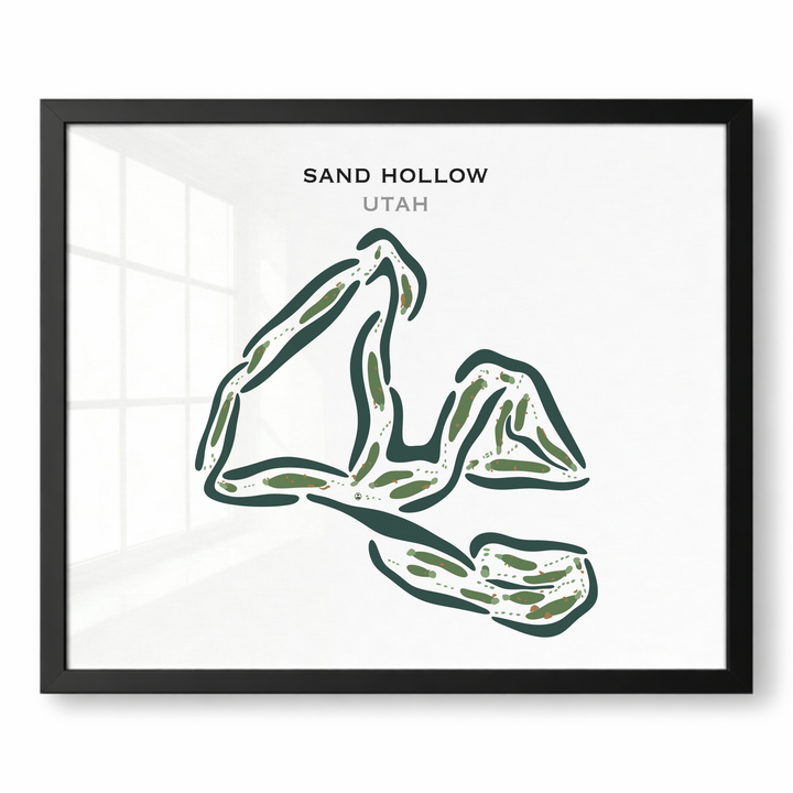 Sand Hollow Resort Golf Course, Hurricane Utah - Printed Golf Courses