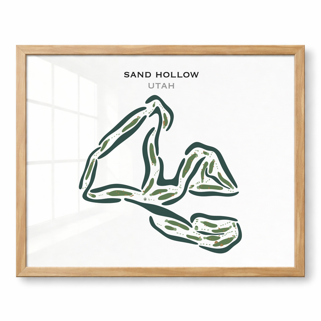Sand Hollow Resort Golf Course, Hurricane Utah - Printed Golf Courses