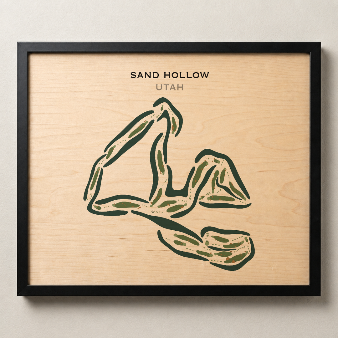 Sand Hollow Resort Golf Course, Hurricane Utah - Printed Golf Courses