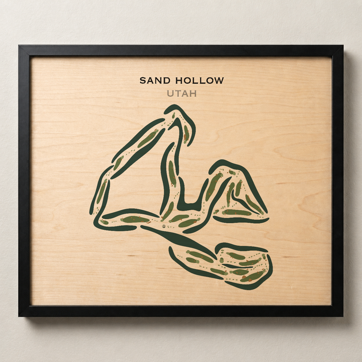Sand Hollow Resort Golf Course, Hurricane Utah - Printed Golf Courses
