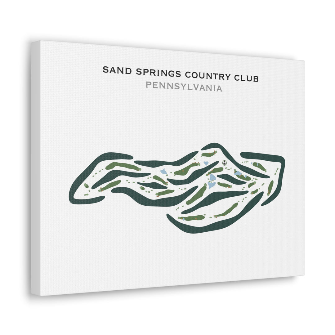 Sand Springs Country Club, Pennsylvania - Printed Golf Courses