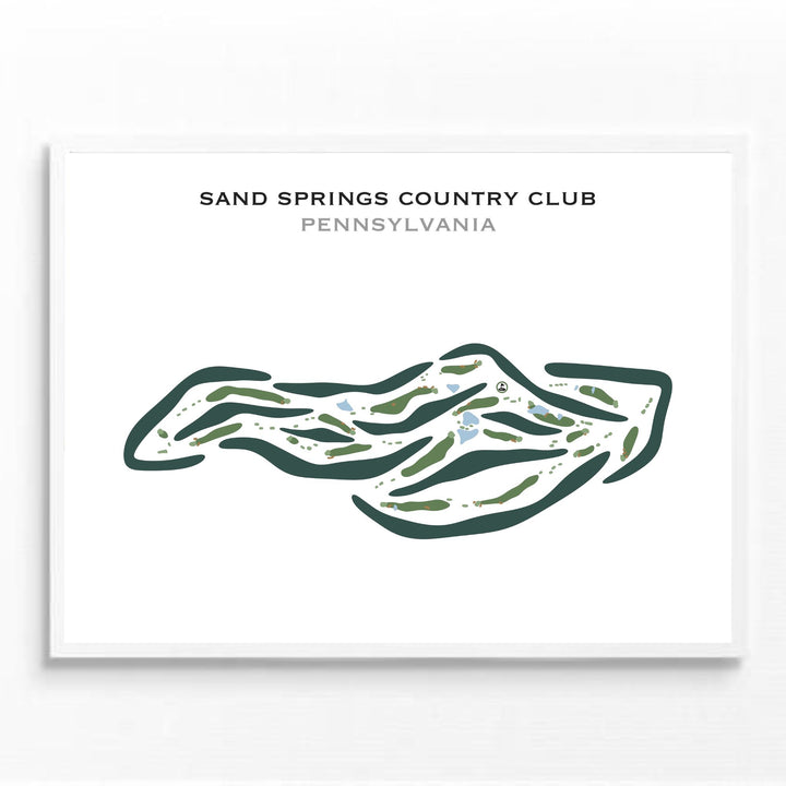 Sand Springs Country Club, Pennsylvania - Printed Golf Courses