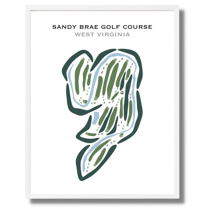 Sandy Brae Golf Course, West Virginia - Printed Golf Courses