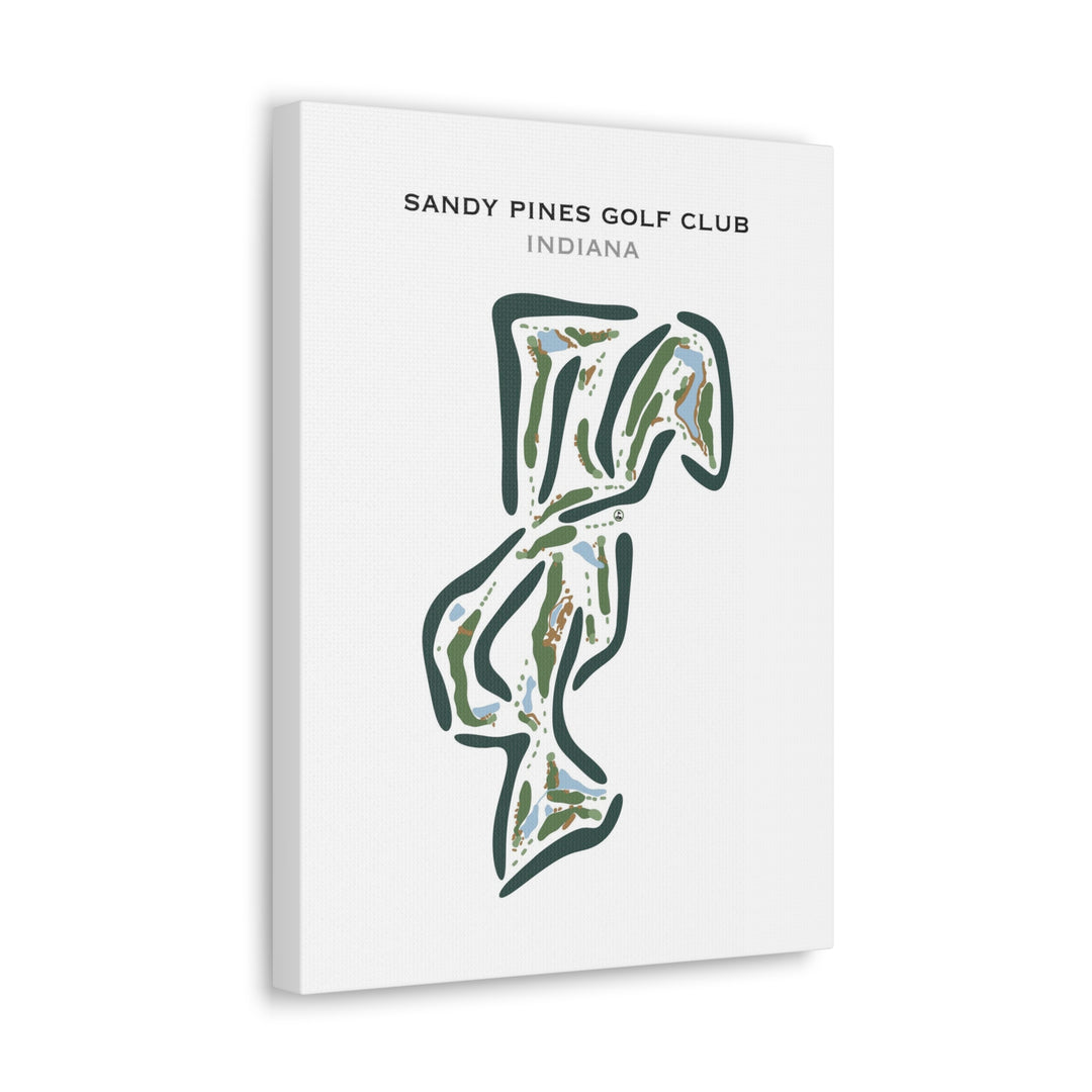 Sandy Pines Golf Club, Indiana - Printed Golf Course