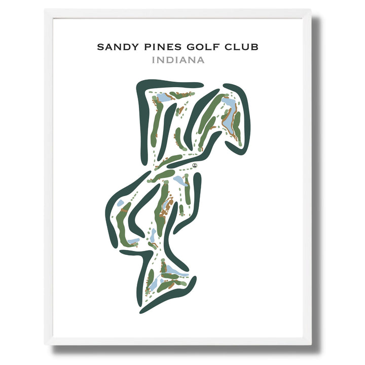 Sandy Pines Golf Club, Indiana - Printed Golf Course