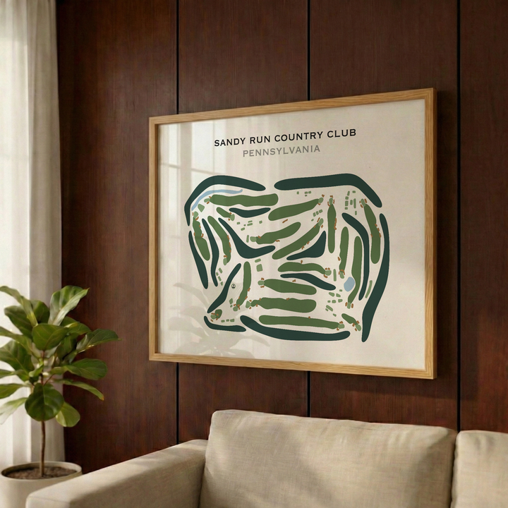 Sandy Run Country Club, Pennsylvania - Printed Golf Courses