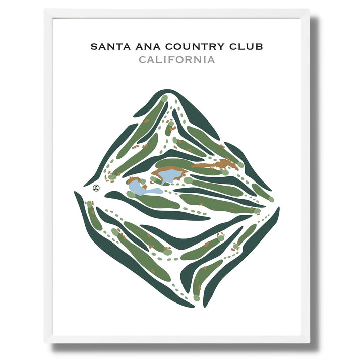 Santa Ana Country Club, California - Printed Golf Courses