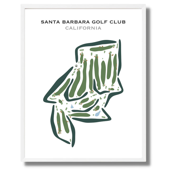 Santa Barbara Golf Club, California - Printed Golf Courses