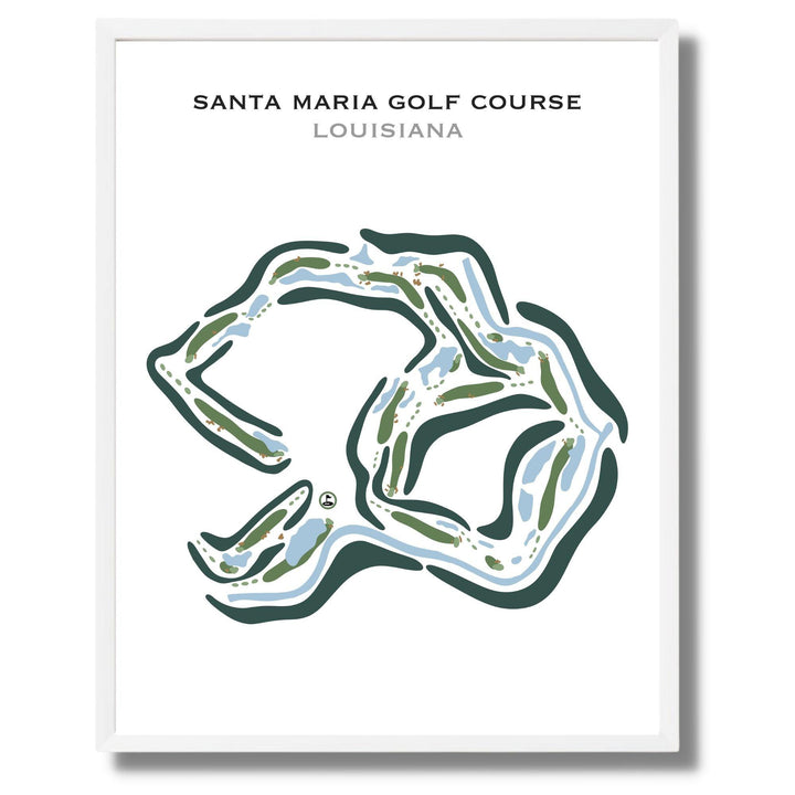 Santa Maria Golf Course, Louisiana - Printed Golf Courses - Golf Course Prints