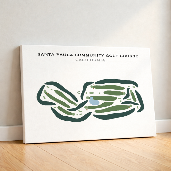 Santa Paula Community Golf Course, California - Printed Golf Courses
