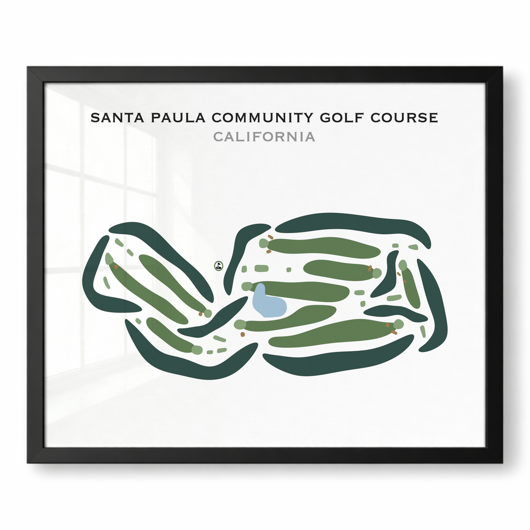 Santa Paula Community Golf Course, California - Printed Golf Courses