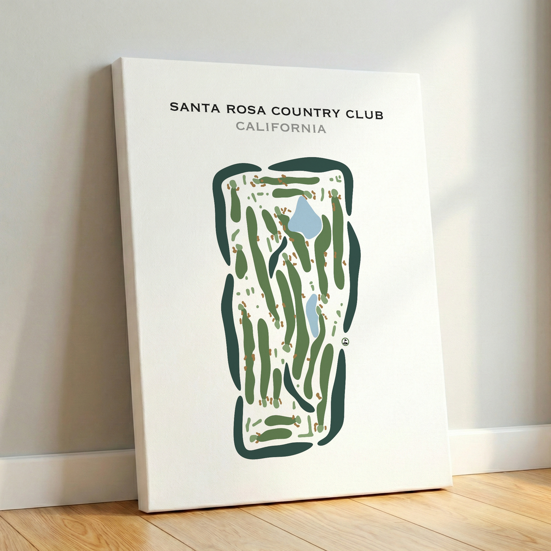 Santa Rosa Country Club, California - Printed Golf Courses