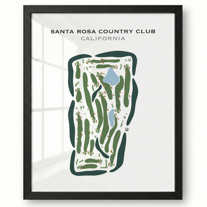 Santa Rosa Country Club, California - Printed Golf Courses
