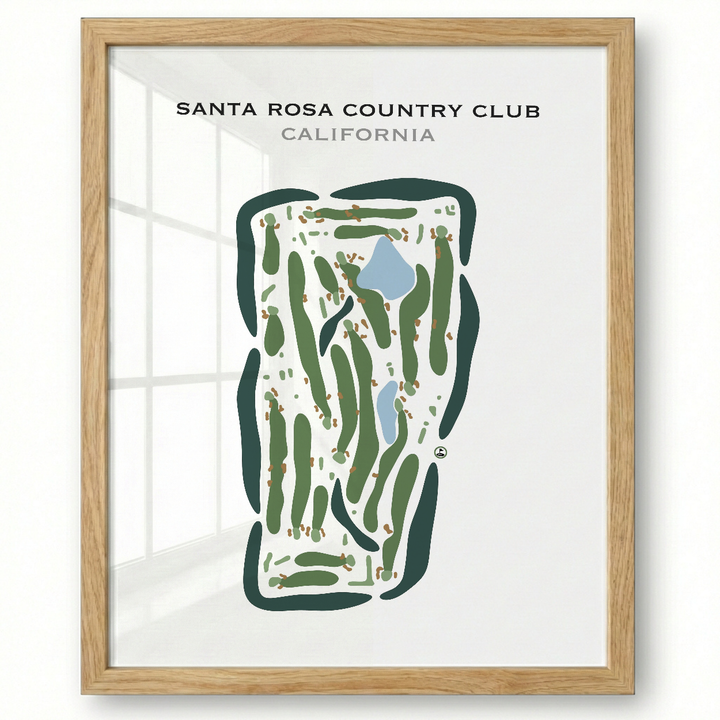 Santa Rosa Country Club, California - Printed Golf Courses