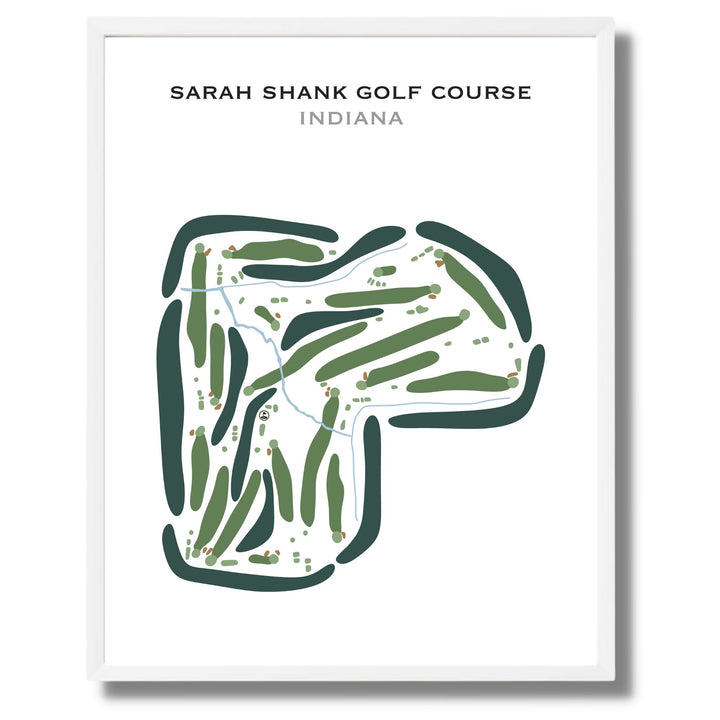 Sarah Shank Golf Course, Indiana - Printed Golf Course