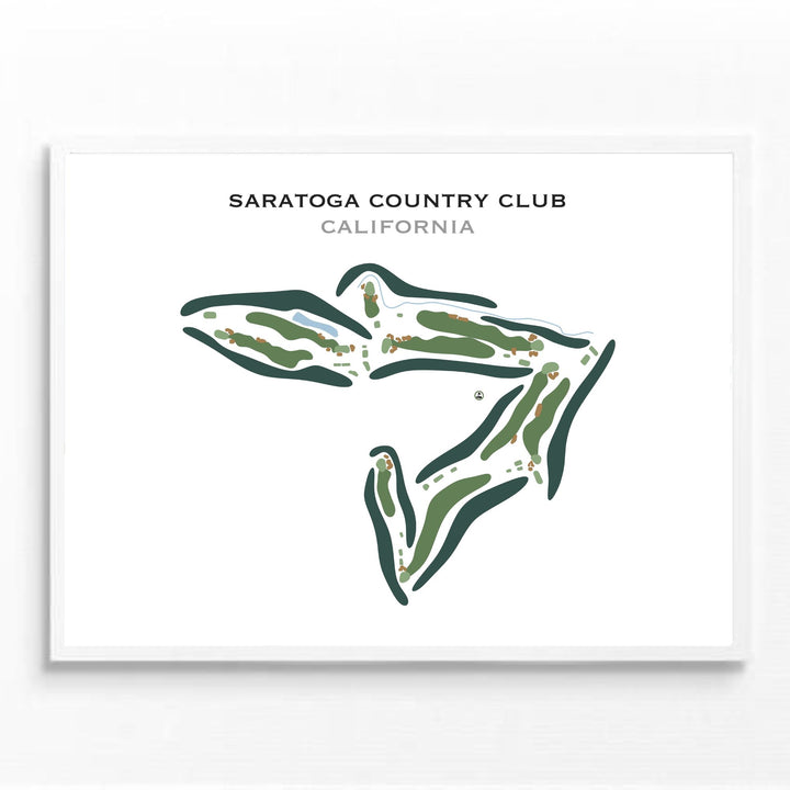 Saratoga Country Club, California - Printed Golf Course