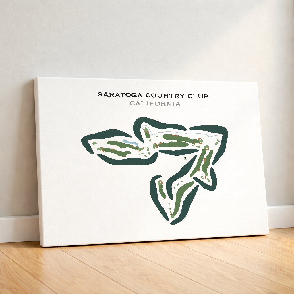 Saratoga Country Club, California - Printed Golf Course