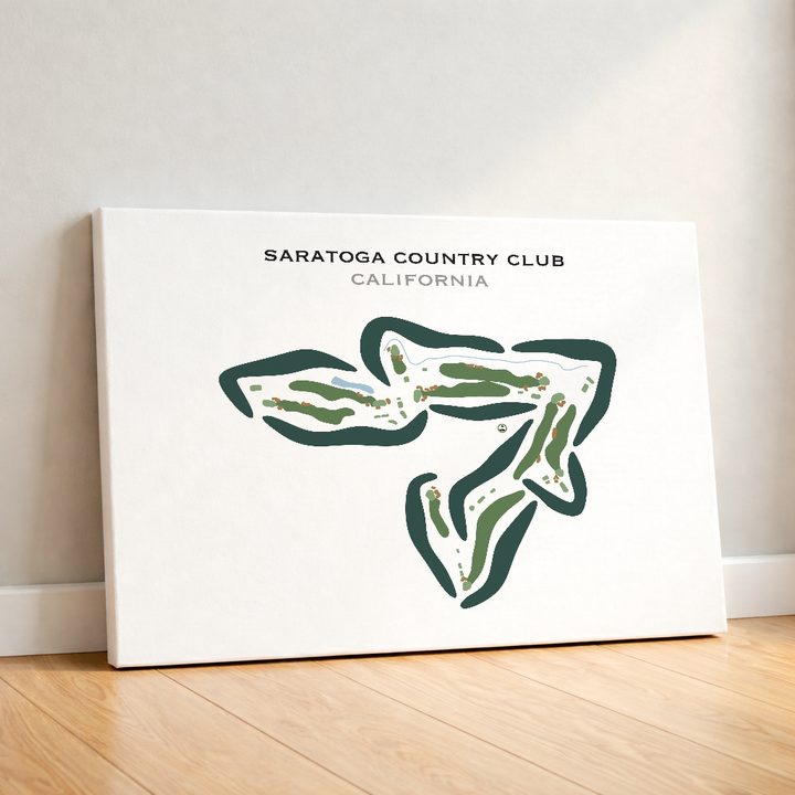 Saratoga Country Club, California - Printed Golf Course