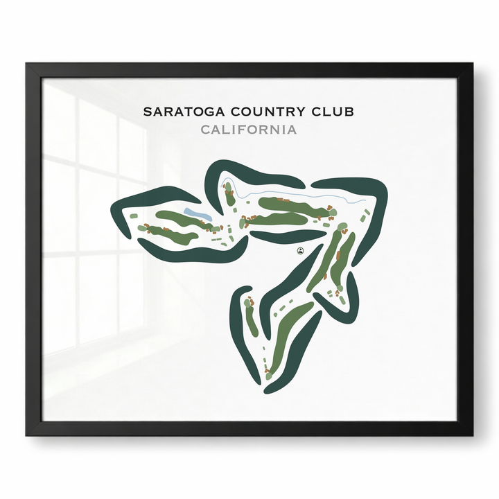 Saratoga Country Club, California - Printed Golf Course