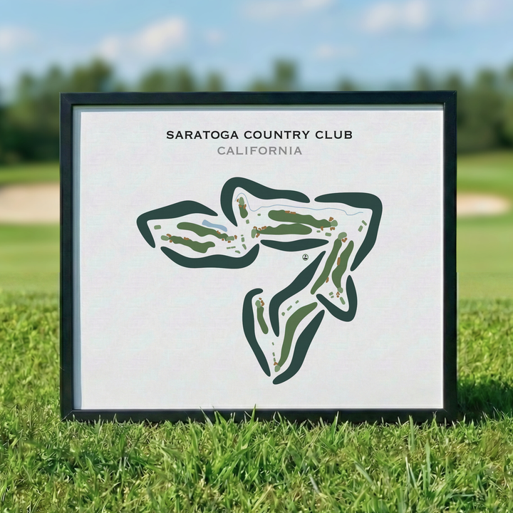 Saratoga Country Club, California - Printed Golf Course