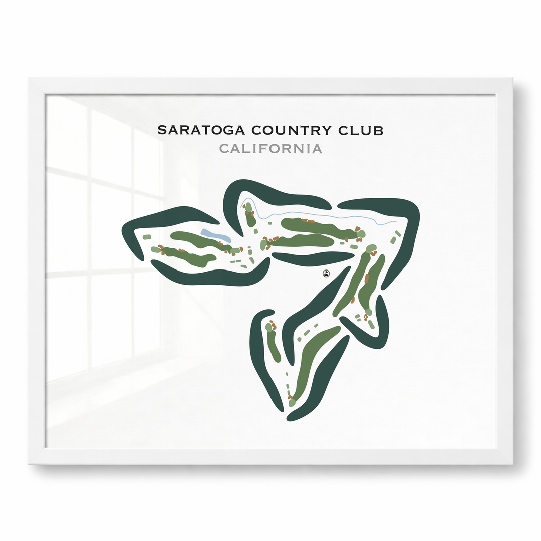 Saratoga Country Club, California - Printed Golf Course