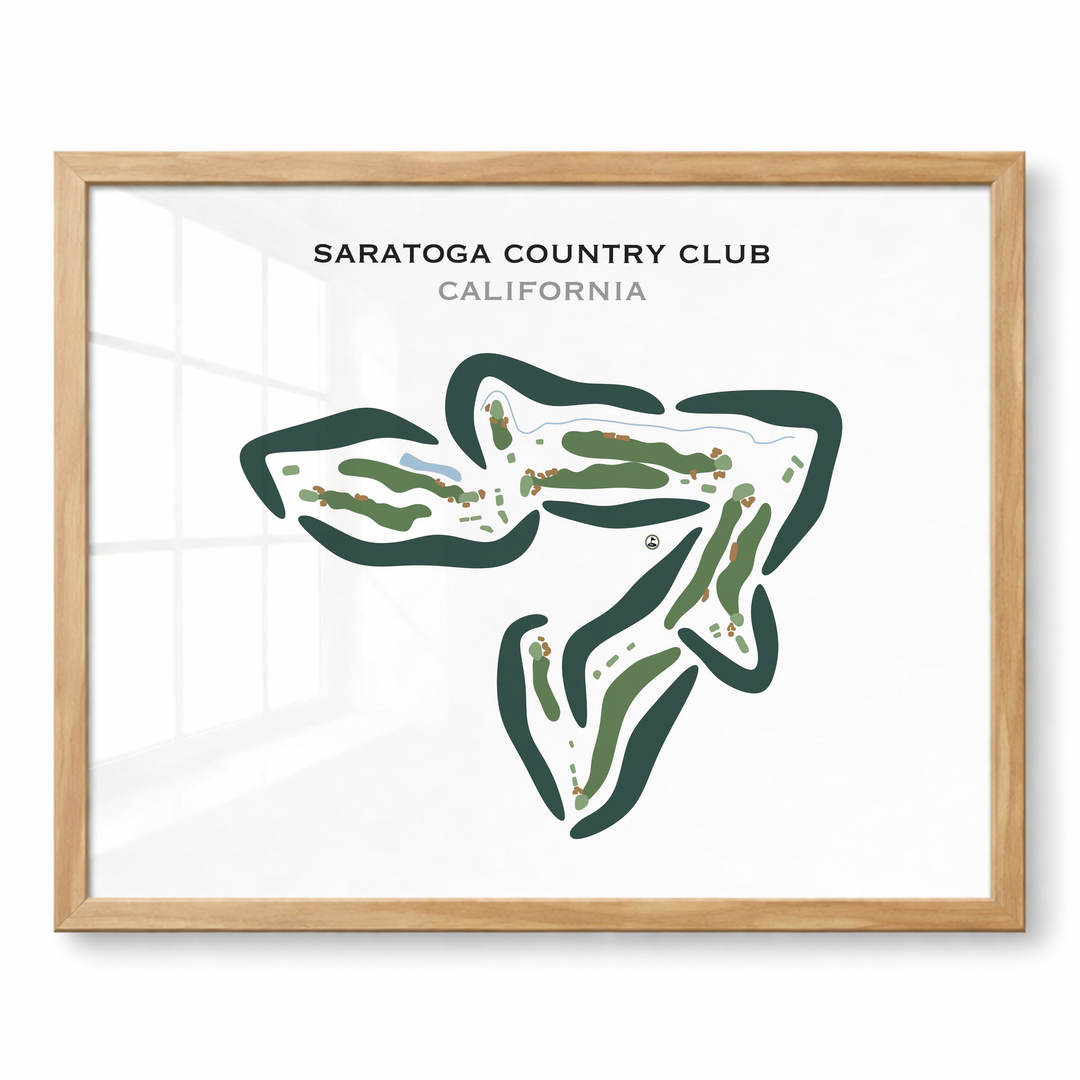Saratoga Country Club, California - Printed Golf Course