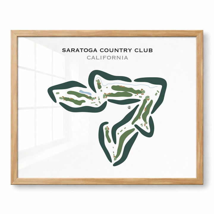 Saratoga Country Club, California - Printed Golf Course